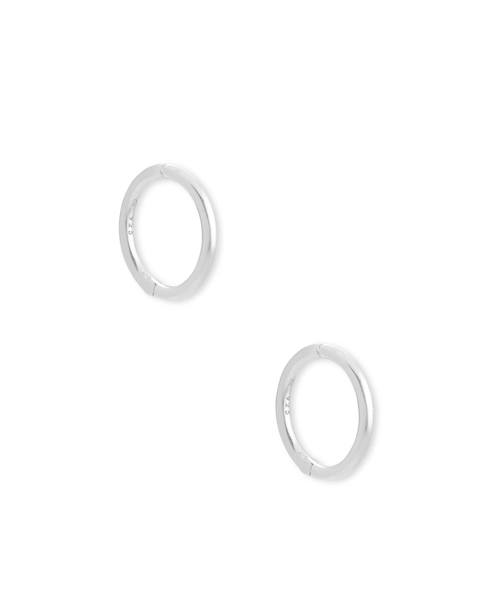 Kendra Scott Keeley 10mm Huggie Earrings in Sterling Silver | Metal